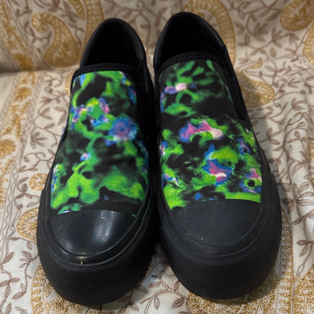 John Fluevog Floral Slip-On Sneakers - Picture 2 of 6